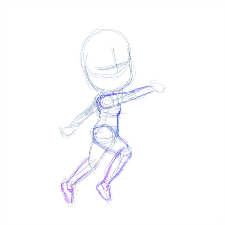 894x894 Chibi Running Pose