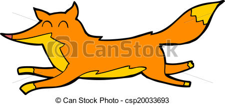 450x211 Cartoon Running Fox