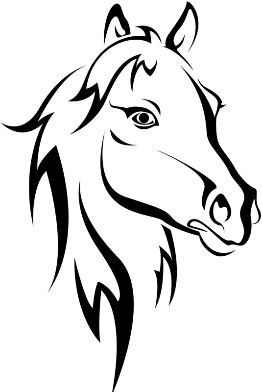 535x800 Horse Outline Clipart
