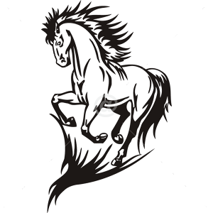 300x300 Running Horses Decals Cool Stickers Wall Decals