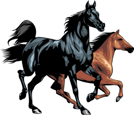 429x368 Running Horses Free Vector Free Vector Download