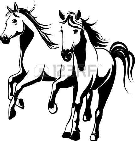 429x450 Running Horse Clipart Black And White Clip Art