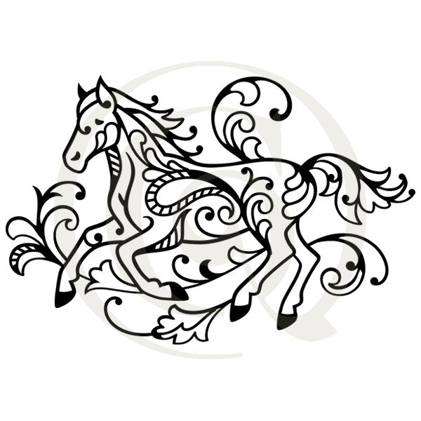 600x600 running horse svgdxf horses cutting craft genesis