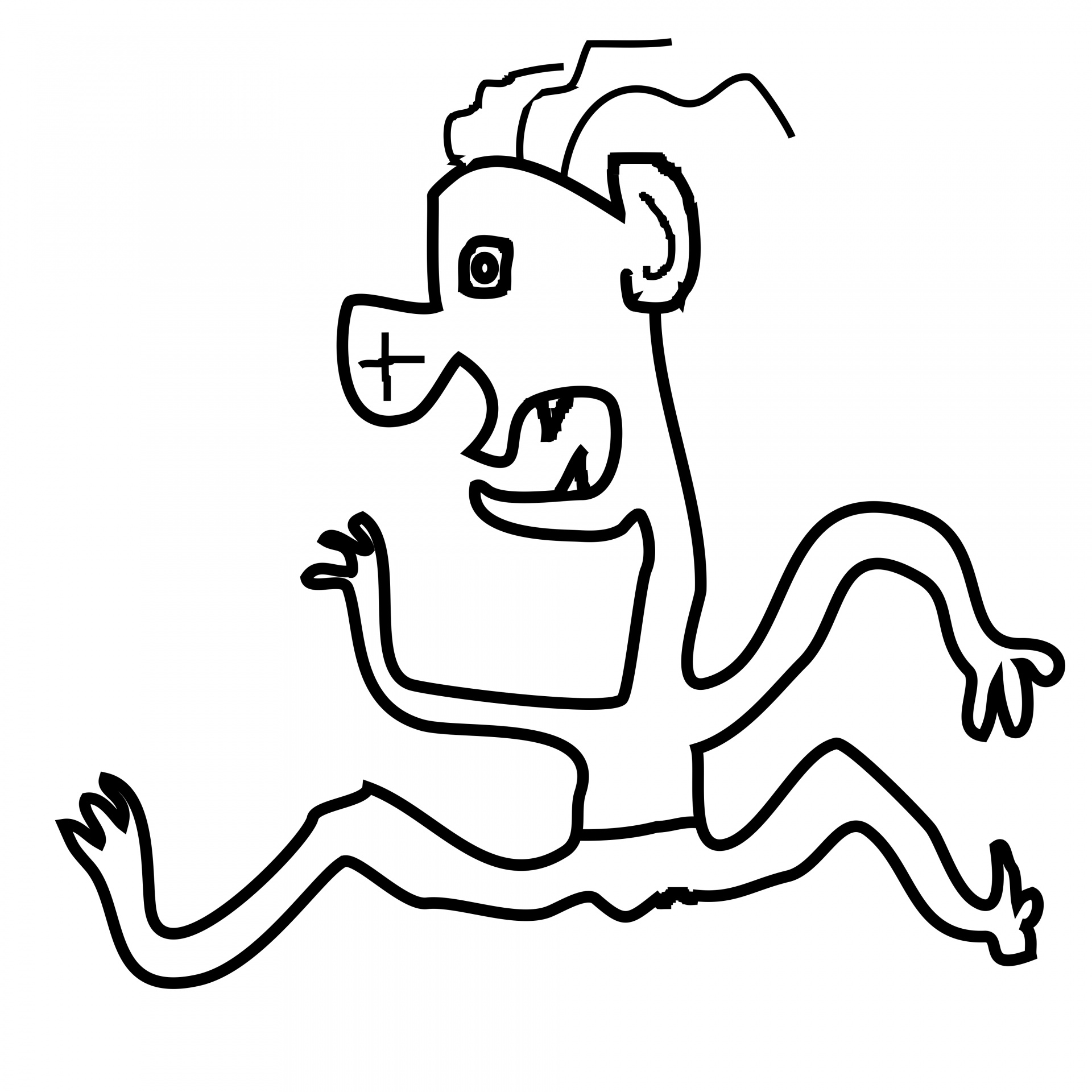 1920x1920 Running, Man, Male, Drawing, Doodle