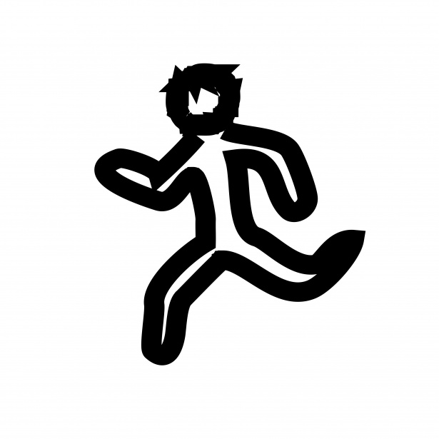 615x615 Running Man Free Stock Photo