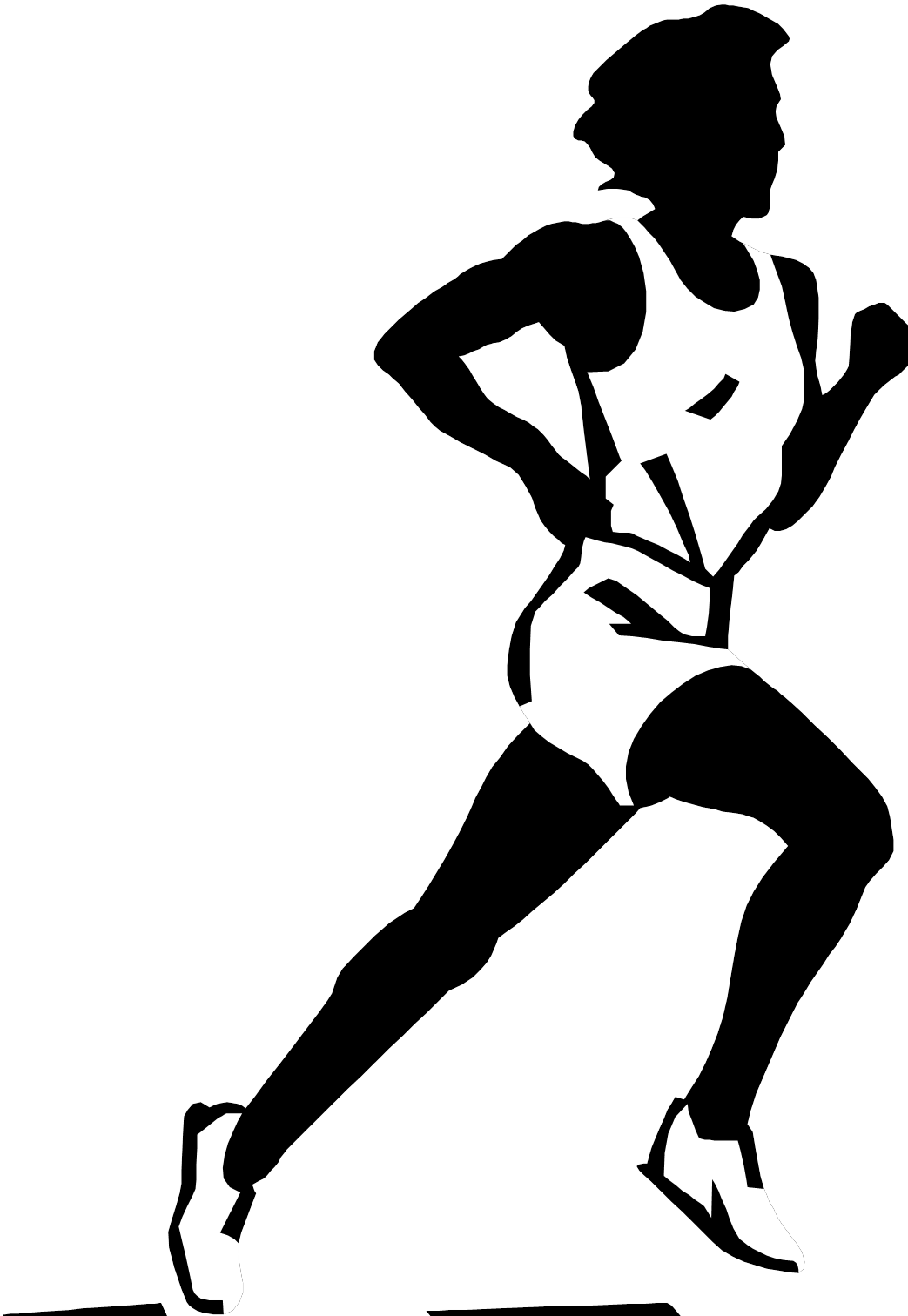 1043x1512 Images For Gt Cross Country Running Clipart Black And White