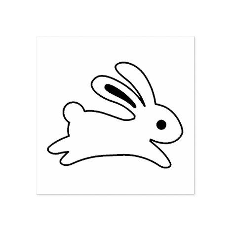 468x468 Running Bunny Rabbit Color Me Rubber Stamp Kids