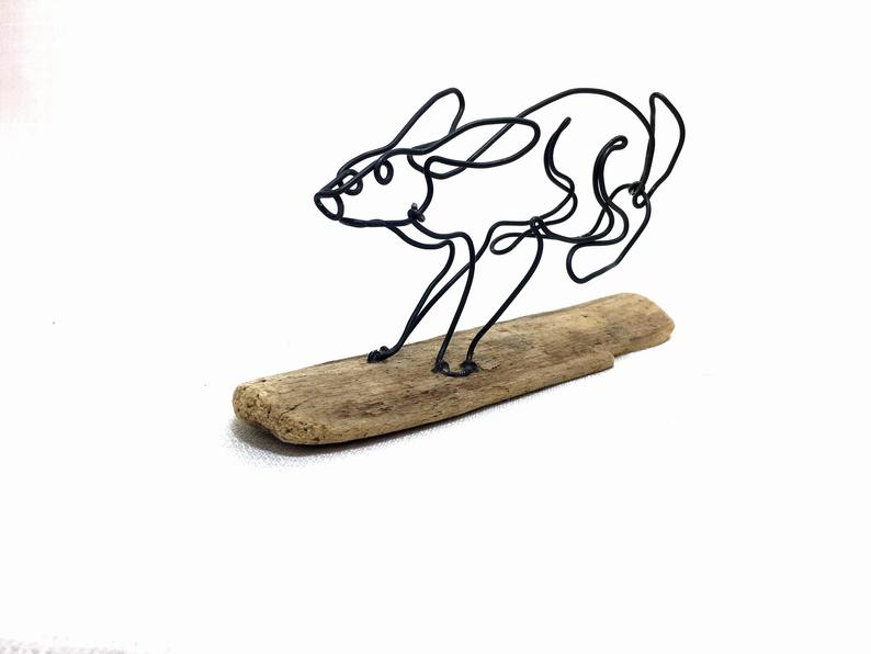794x596 Running Rabbit Bunny Sculpture Rabbit Wire Sculpture Bunny Etsy