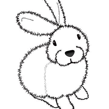 360x360 Bunny Rabbit Pattern Sticker