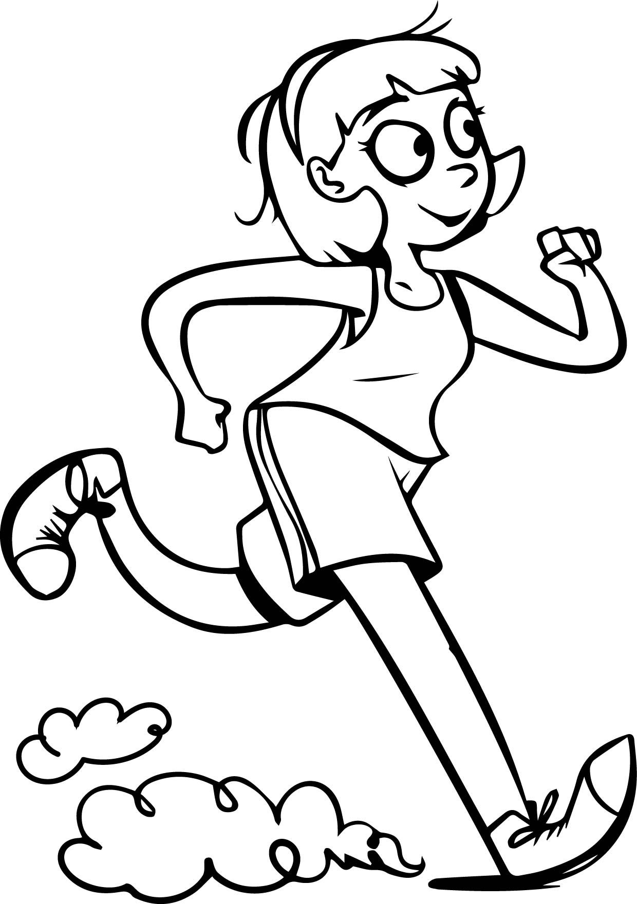 1240x1761 Cool Running Girl Activity Coloring