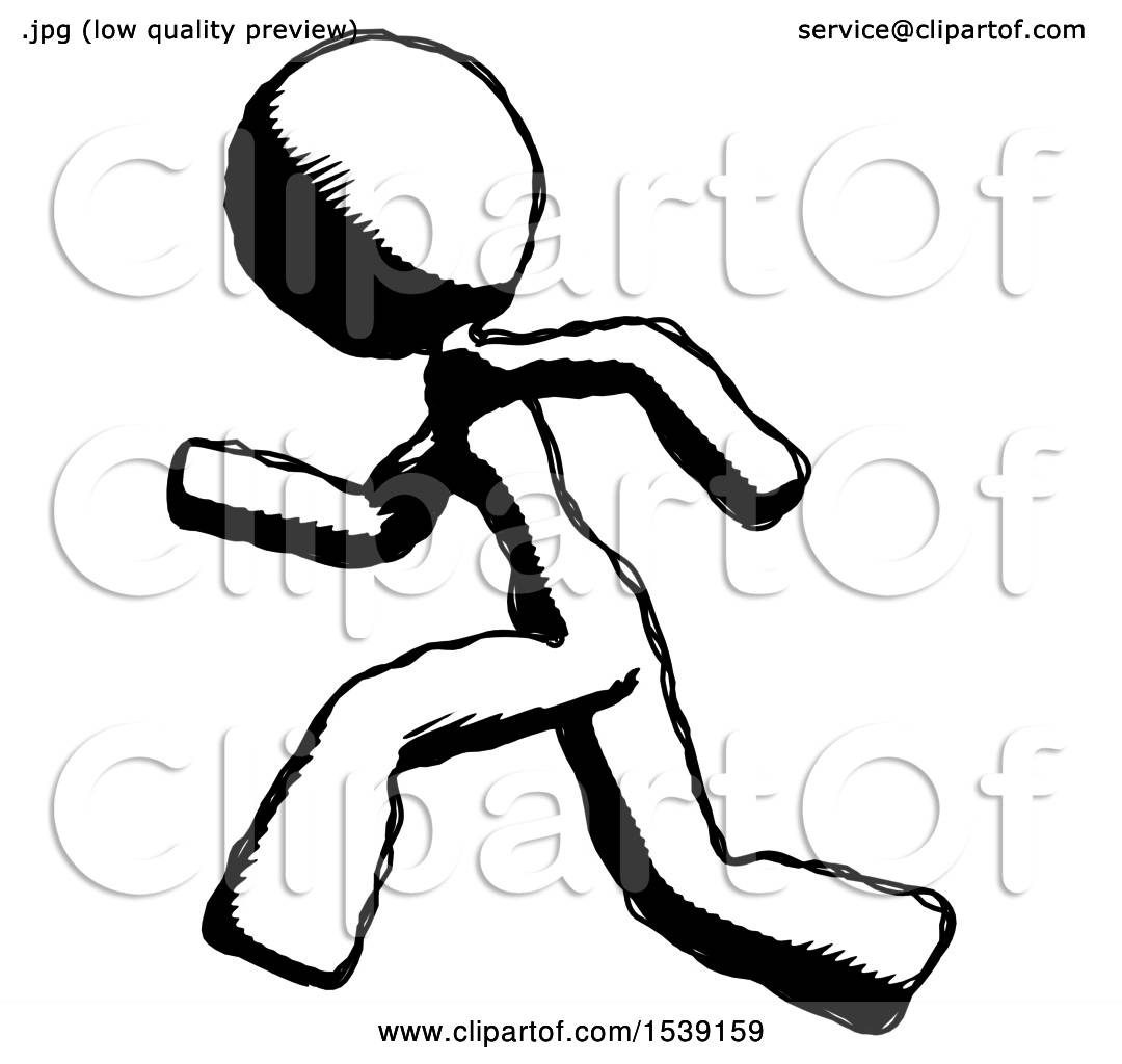 1080x1024 Ink Design Mascot Woman Running Fast Left