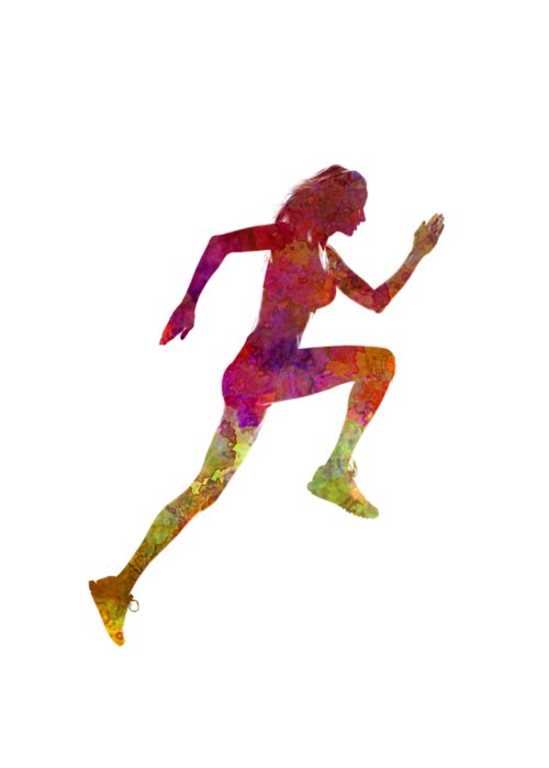 500x700 Woman Runner Running Jogger Jogging Silhouette Greeting Card