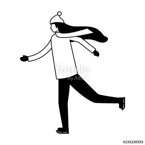 500x500 Woman Running With Winter Clothes Stock Image And Royalty Free