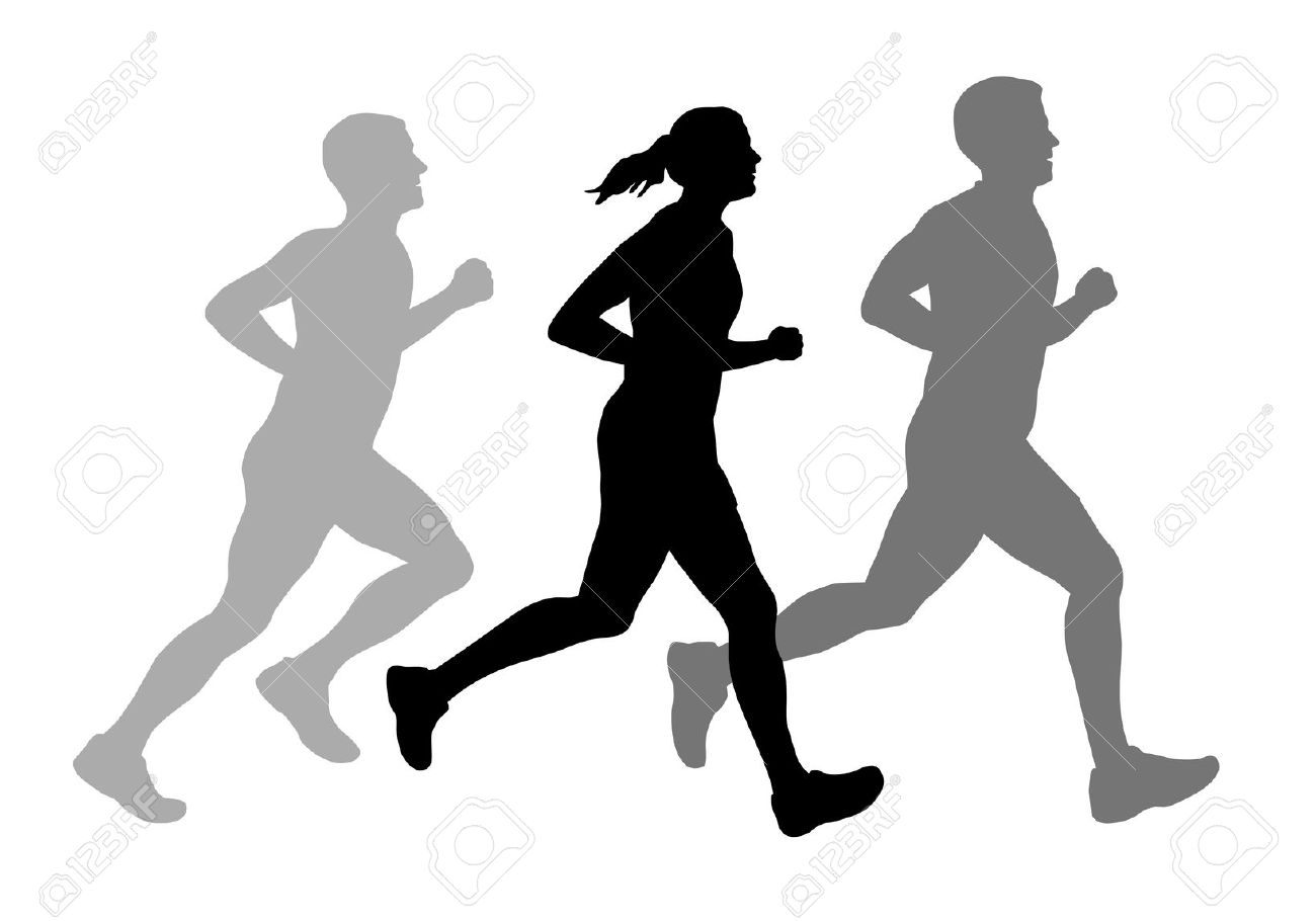 1300x910 Collection Of 'running Silhouette Clipart' Download More Than