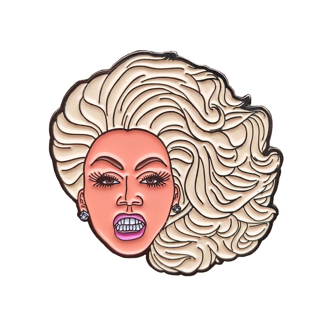 1024x1024 Rupaul Enamel Pin Pugnacious Pins