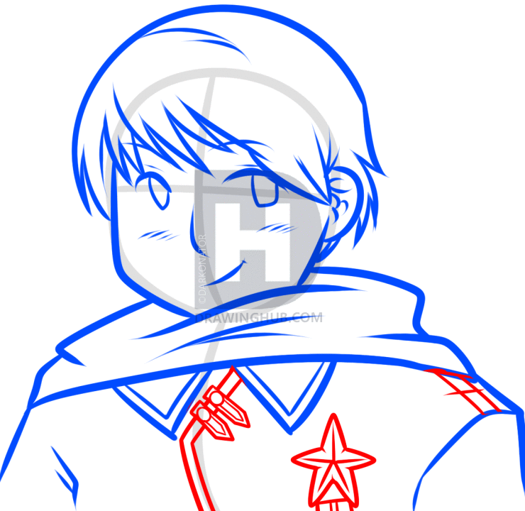 740x720 How To Draw Russia From Hetalia, Step