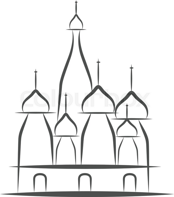 706x800 St Basil S Cathedral, Red Square, Stock Vector Colourbox