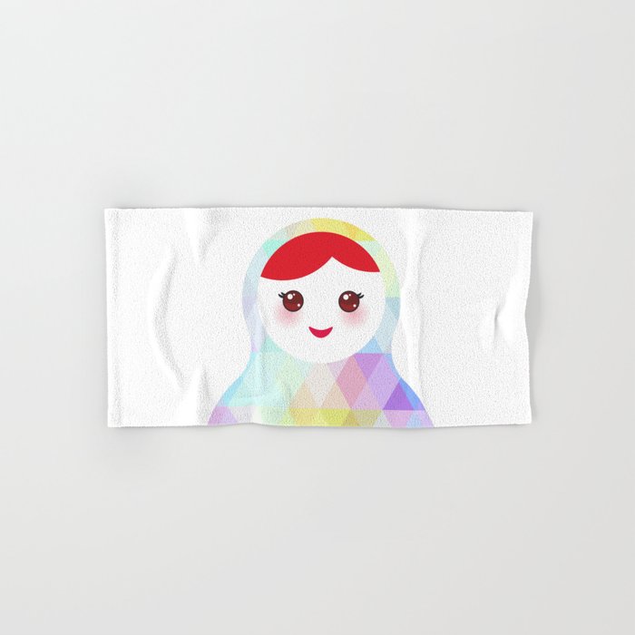 700x700 russian doll matryoshka with bright rhombus on white background