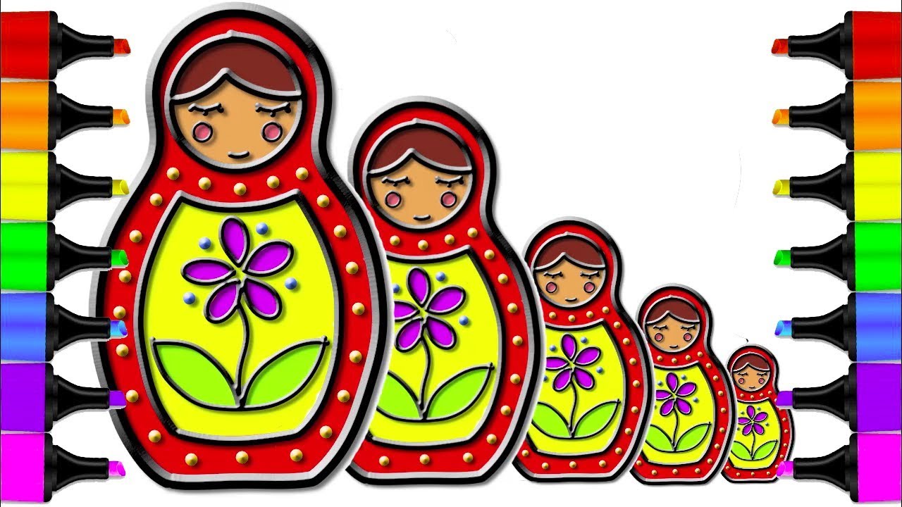 1280x720 How To Draw A Russian Nesting Doll L Drawing And Coloring Pages