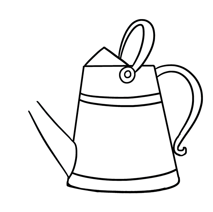 680x678 How To Draw A Watering Can