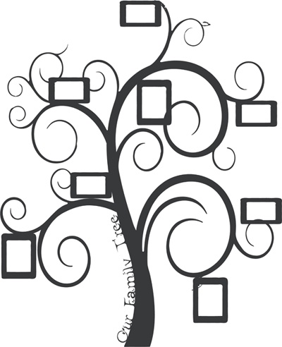 400x492 Rustic Family Tree Clipart Collection