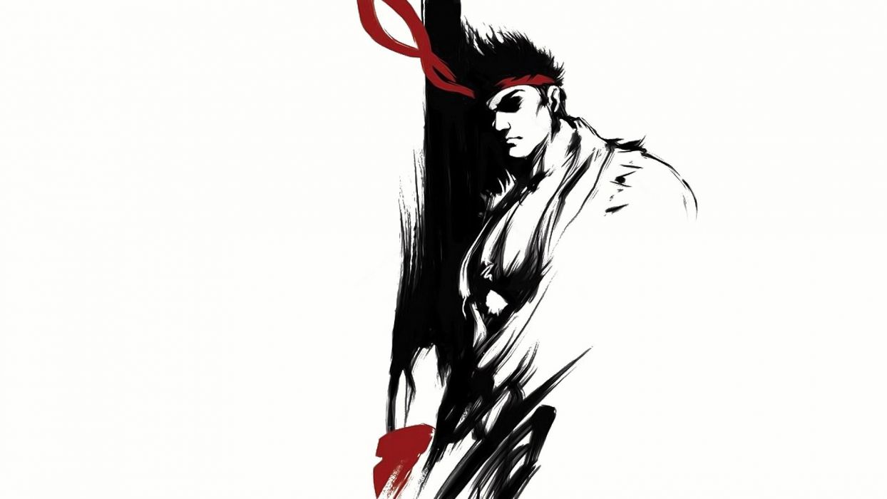 1244x700 video games street fighter men ryu fantasy art wallpaper