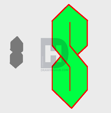 470x477 How To Draw A Super S, Step