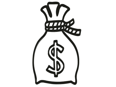 480x360 Man Sketching Money Sack On Whiteboard Background Hi Res