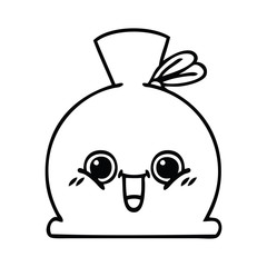 240x240 Line Drawing Cartoon Sack