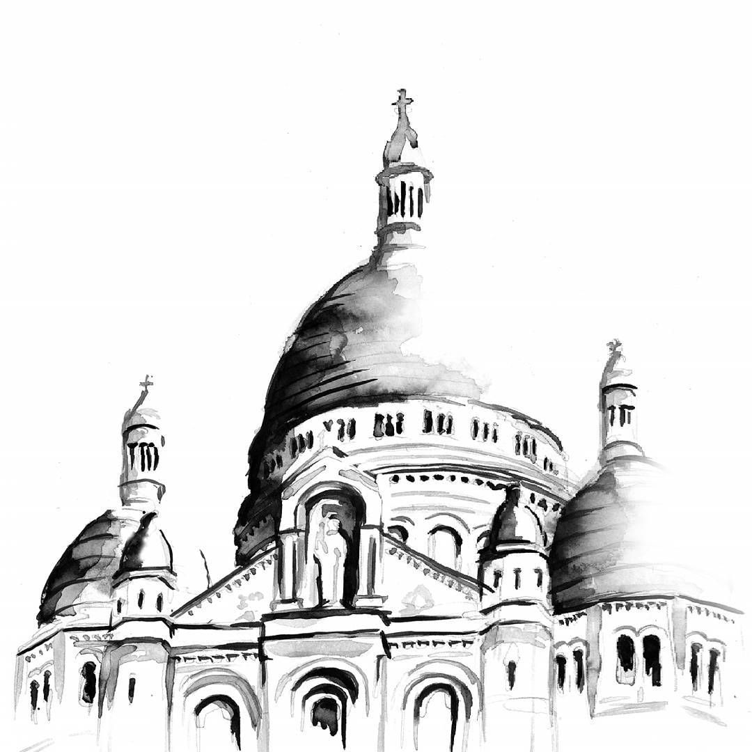 1080x1080 Sacre Coeur Sketch