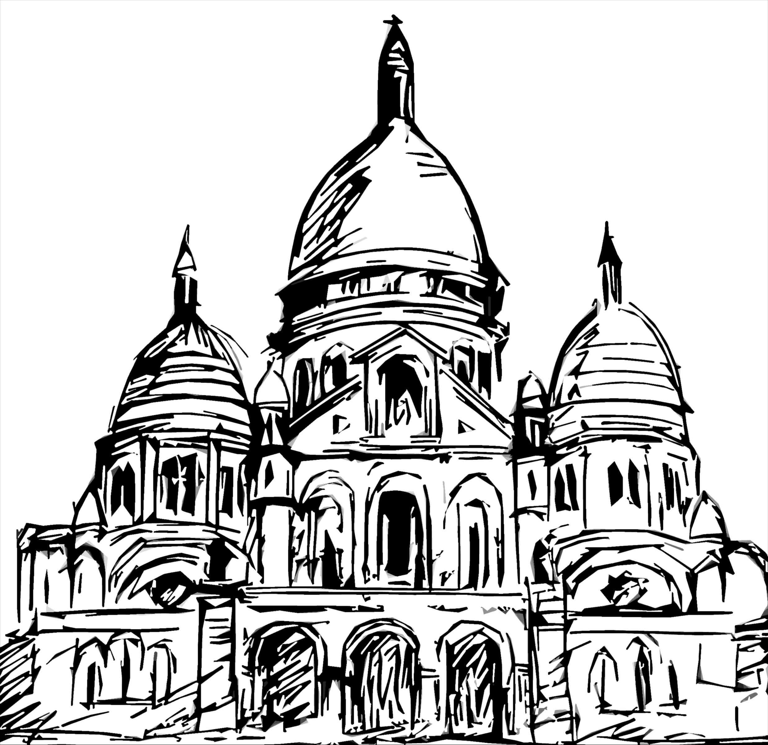 2476x2400 Sacre Coeur Stamp Cut Out John Byars My Portfolio