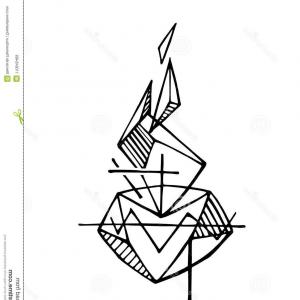 300x300 Hand Drawn Vector Illustration Drawing Jesus Christ Sacred Heart