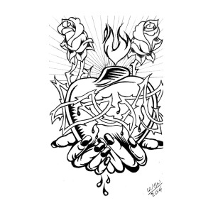 300x300 Sacred Heart Drawing