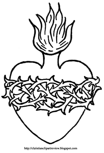 361x531 The Sacred Heart Symbols Christian Clip Art Review