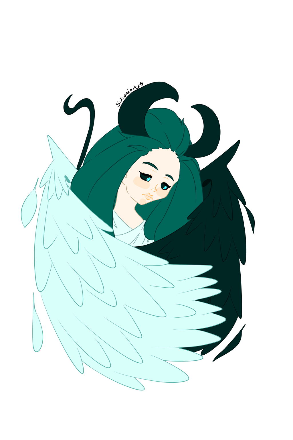 1024x1536 Sad Angel Demon