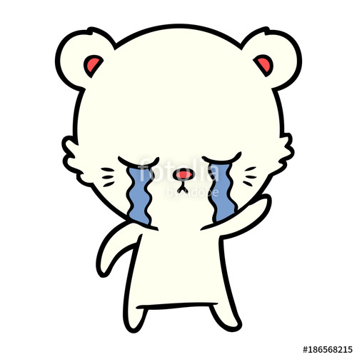 500x500 Sad Little Polar Bear Cartoon Stock Image And Royalty Free Vector