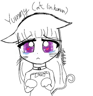 320x332 Hehehe This Time,i Draw Akimi's Pet Yummy Cat Into Human