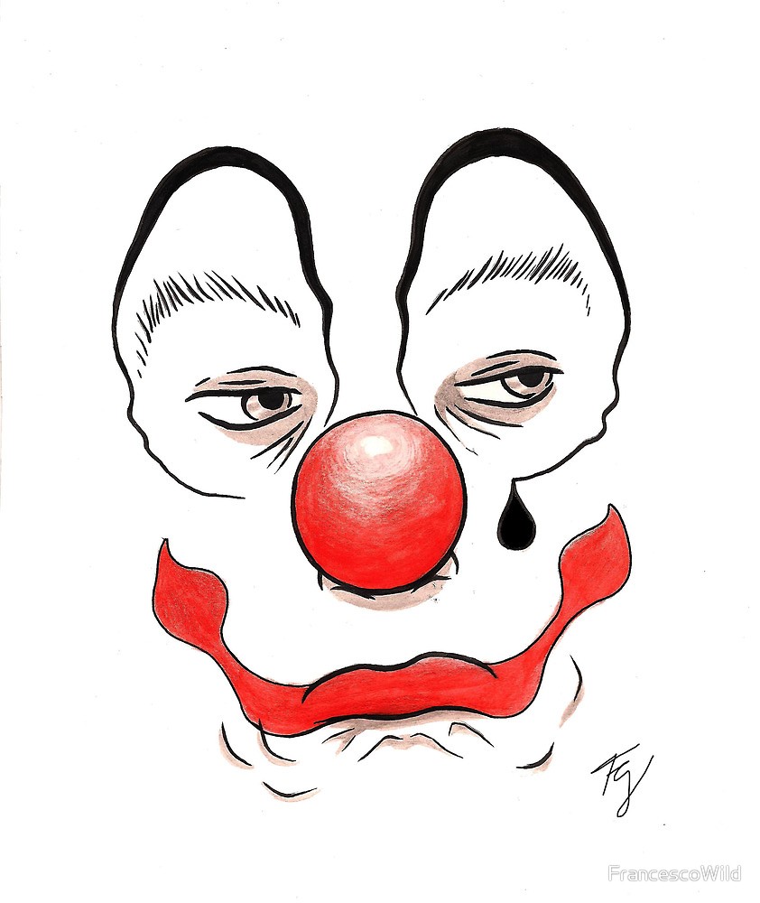 Sad Clown Drawing Free download on ClipArtMag