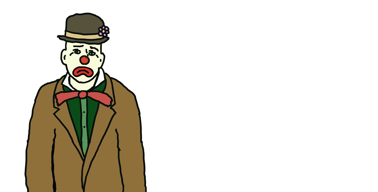 1500x762 Sad Clown Drawing