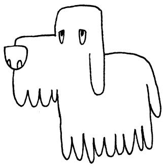 325x331 every day i draw a dog sad looking shaggy dog