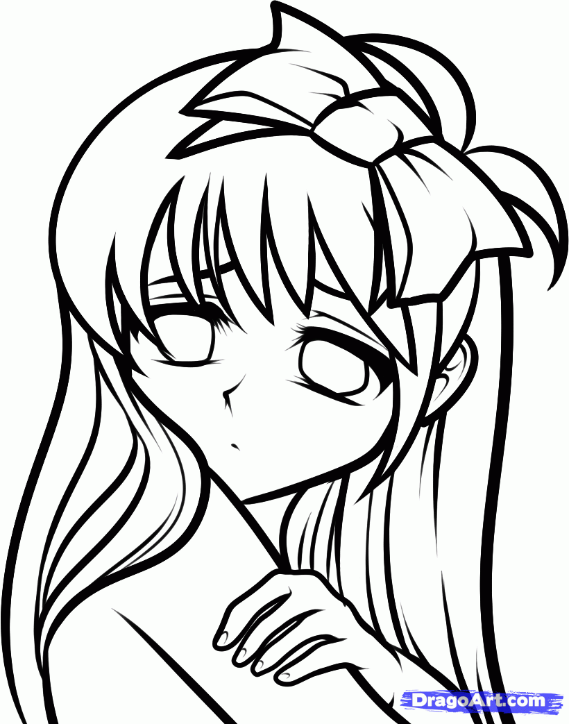 820x1043 How To Draw A Sad Faced Manga Girl Drawing Drawings, Anime