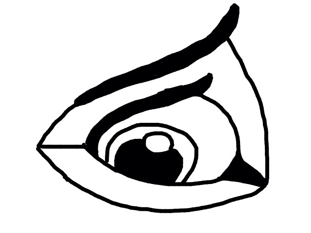 640x480 Kiara's Eye Sad Lineartdrawing