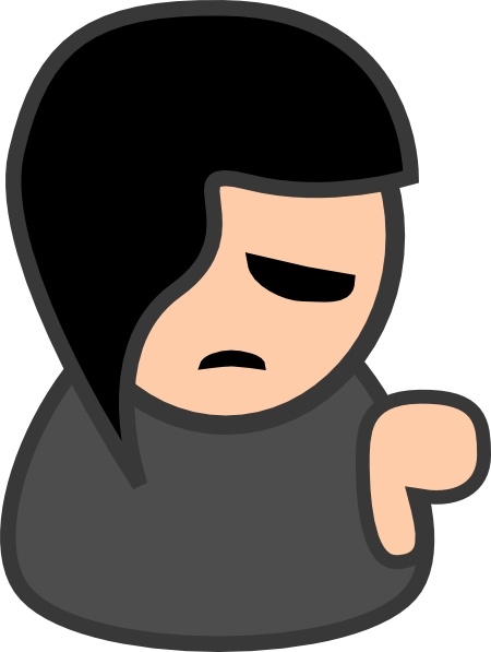 450x597 Radacina The Sad Little Emo Clip Art Free Vector In Open Office