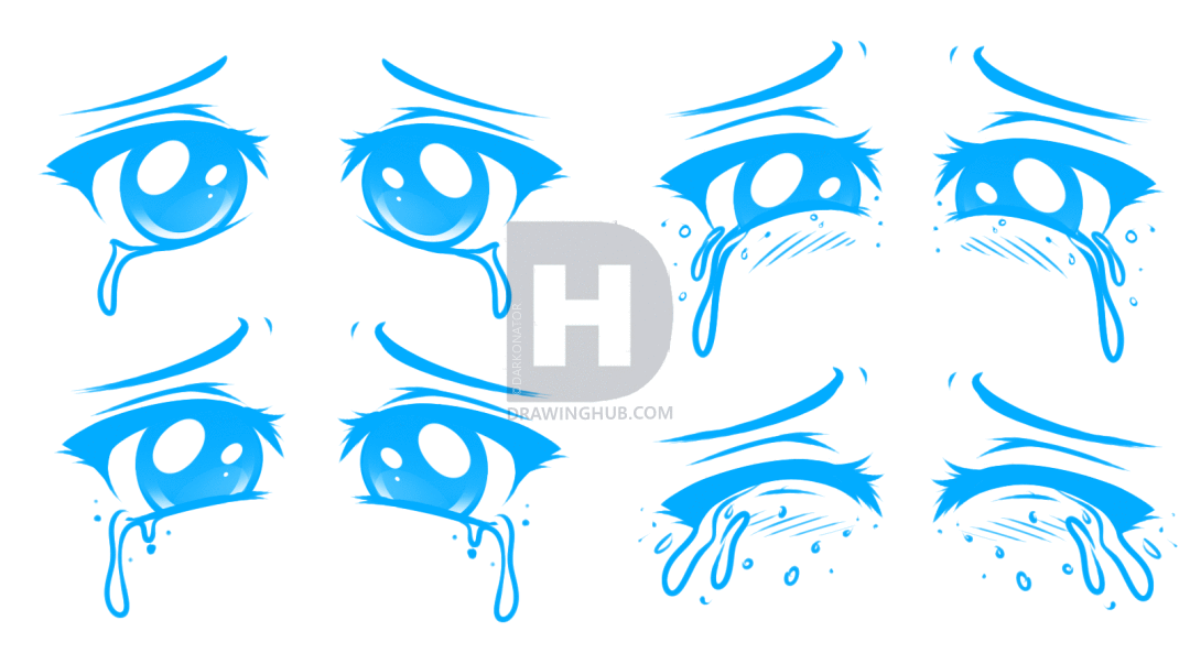 1080x603 How To Draw A Sad Face, Sad Anime Face, Step