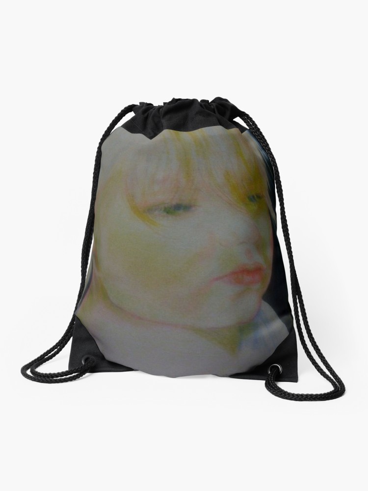 750x1000 Study Drawing Of Sad Girl Face Drawstring Bag