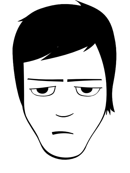 450x596 Drawing Guys Sad Boy Face Transparent Png Clipart Free Download