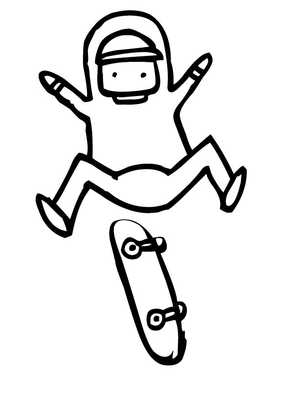 630x810 Guy Drawing Skater For Free Download