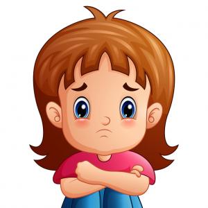 300x300 Sad Girl Cartoon Sitting Alone Vector Soidergi