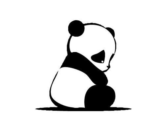 570x448 Sad Panda Sticker Decal Wall Window Vehicle Adorable Cute