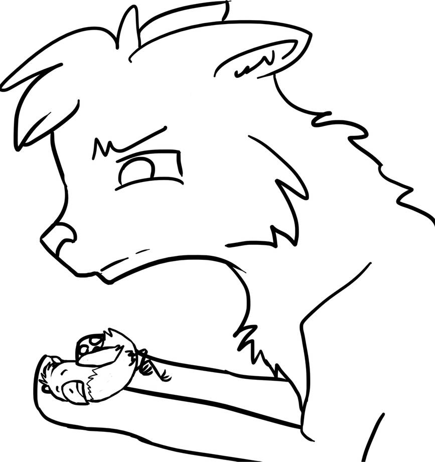 867x921 Sad Puppy Lineart